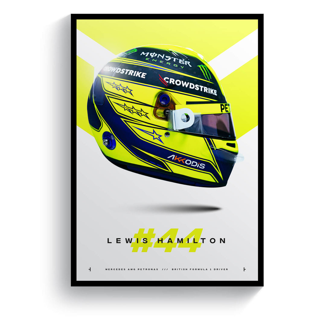 Lewis Hamilton print in black frame