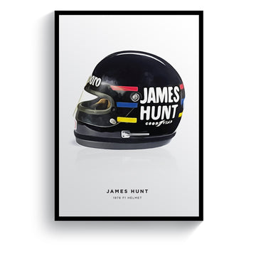 James Hunt 1976 Formula 1 Helmet Print