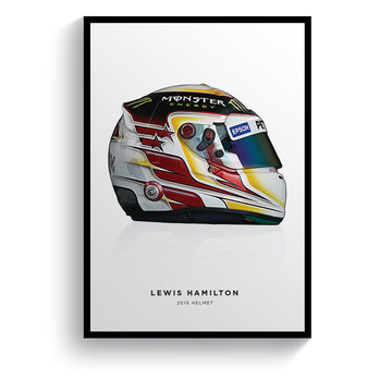 Lewis Hamilton 2015 Formula 1 Helmet Print