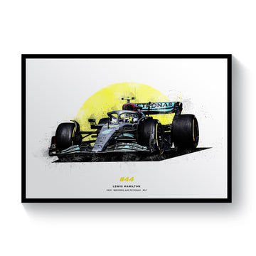 Lewis Hamilton Mercedes AMG Petronas W13 | 2022 Formula 1 Car Print
