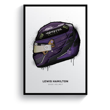 Lewis Hamilton 2020 Formula 1 Helmet Art Print