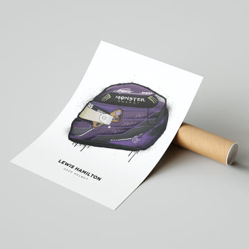 Lewis Hamilton 2020 Formula 1 Helmet Art Print