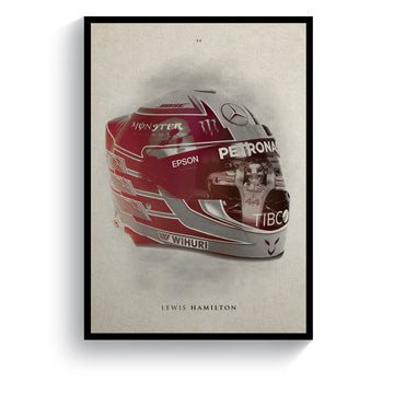 Lewis Hamilton Formula Art Poster Racing Driver GP Helmet Print