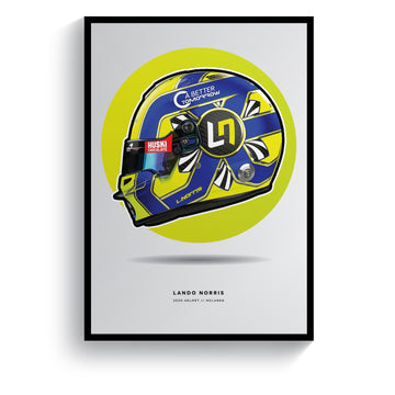 Lando Norris 2020 Formula 1 Helmet Print