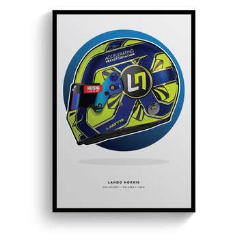 Lando Norris 2021 Formula 1 Helmet Print