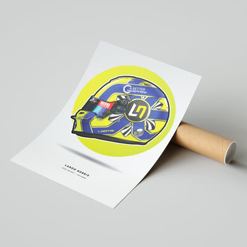 Lando Norris 2020 Formula 1 Helmet Print