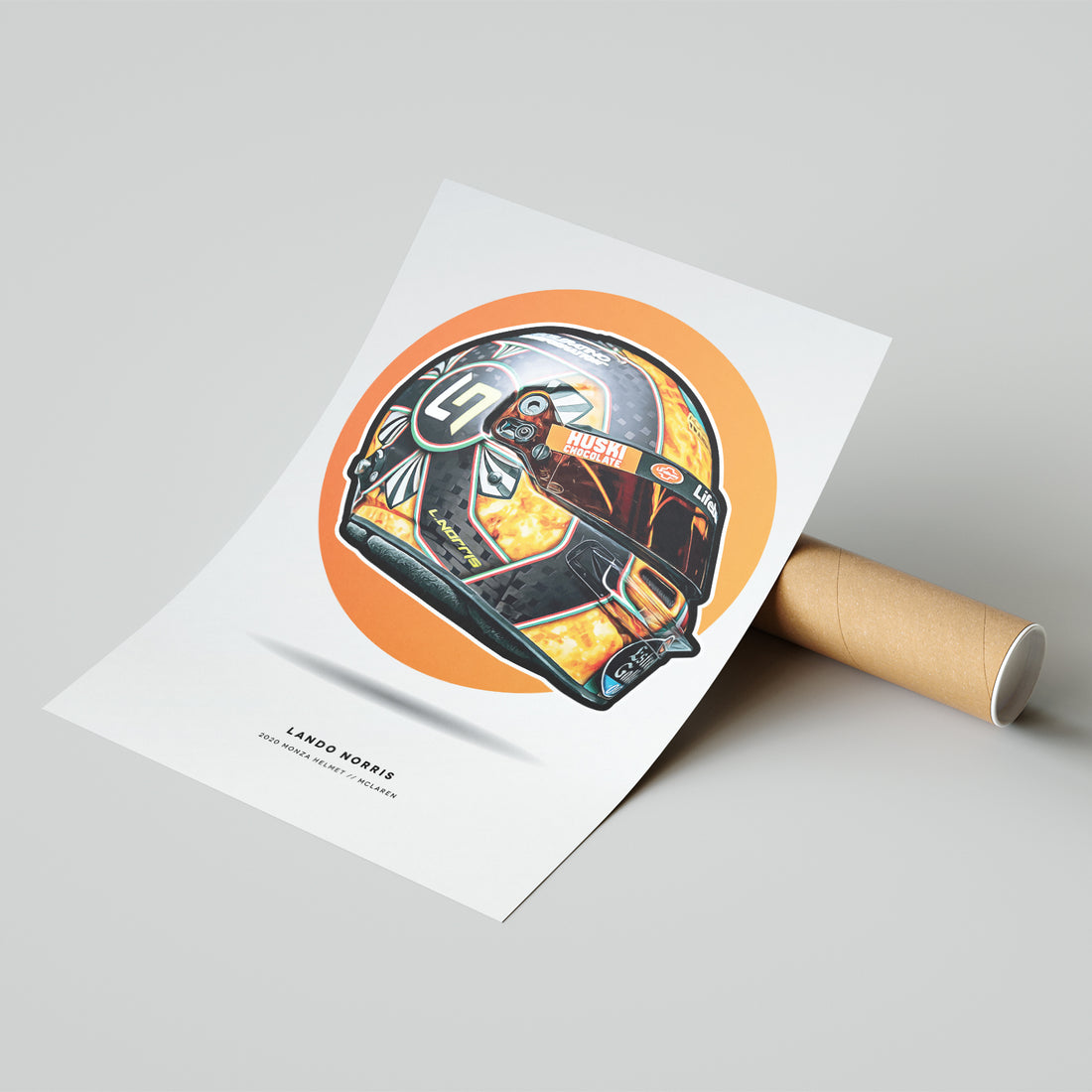 Lando Norris 2020 Monza Formula 1 Helmet Print