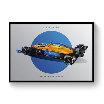 Lando Norris McLaren MCL35 2020 Formula 1 Car Print