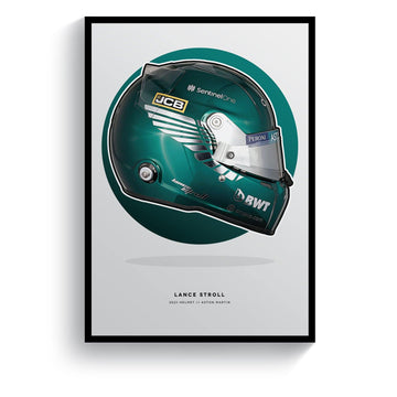 Lance Stroll Formula 1 2021 Helmet Print