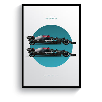 Mercedes W12 2021 Formula 1 Car Print