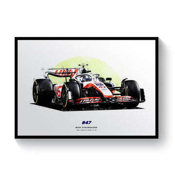 Mick Schumacher Haas VF-22 2022 Formula 1 Car Print
