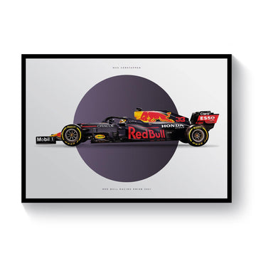 Max Verstappen Red Bull Racing RB16B 2021 Formula 1 Car Print