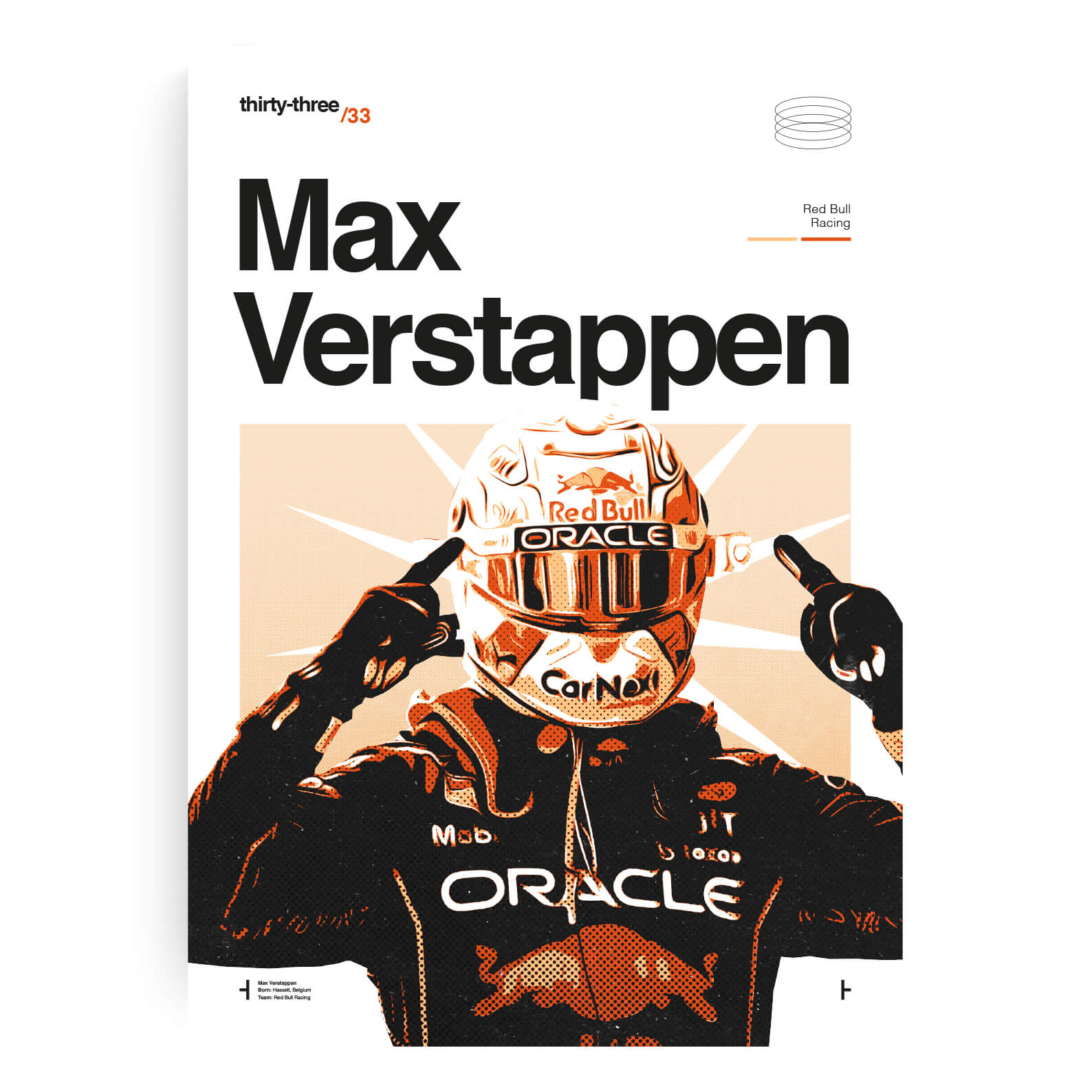 Max Verstappen, Thirty-Three - Formula 1 Art Print