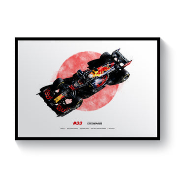 Max Verstappen Formula 1 2021 World Champion | Red Bull Racing Print