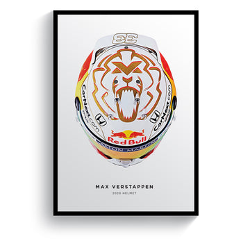 Max Verstappen 2020 Top Down View Formula 1 Helmet Print