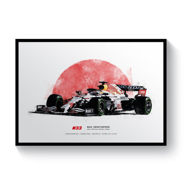 Max Verstappen Red Bull Racing RB16B | 2021 Turkish GP Formula 1 Car Print