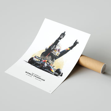 Limited Edition Max Verstappen 2022 Formula 1 World Champion Print
