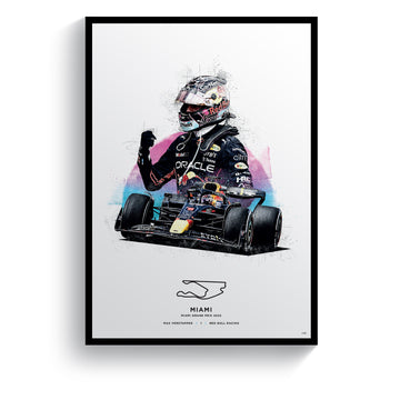 Limited Edition Max Verstappen Print : 2022 Formula 1 Miami GP