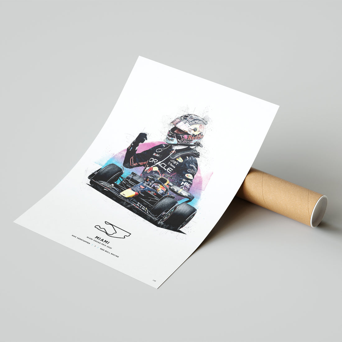 Limited Edition Max Verstappen Print : 2022 Formula 1 Miami GP