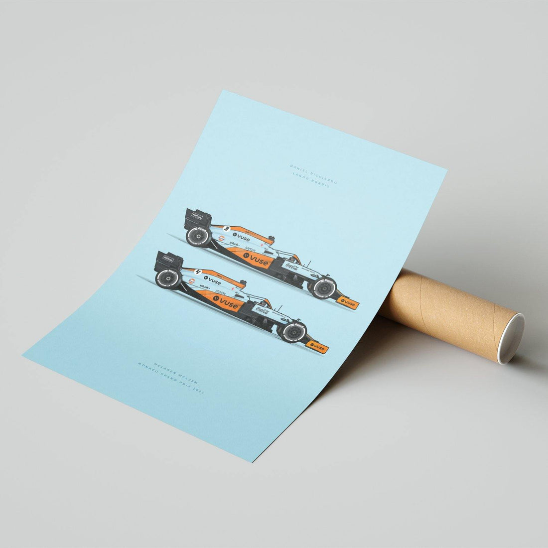 McLaren Monaco Edition MCL35M 2021 Formula 1 Car Print