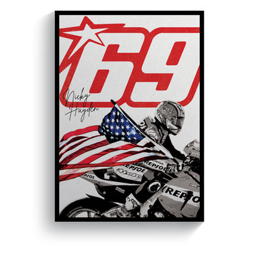 Nicky Hayden - Kentucky Kid MotoGP Rider Print