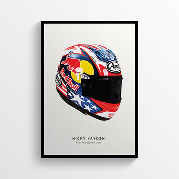 Nicky Hayden MotoGP 2017 Helmet Print