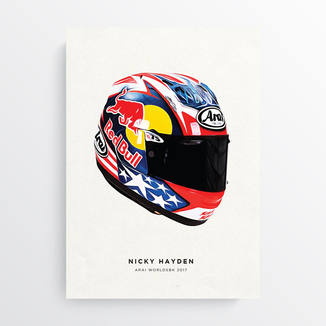 Nicky Hayden MotoGP 2017 Helmet Print