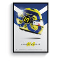 Lando Norris print in black frame