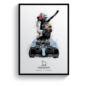 Limited Edition Esteban Ocon Hungarian GP Formula 1 Print