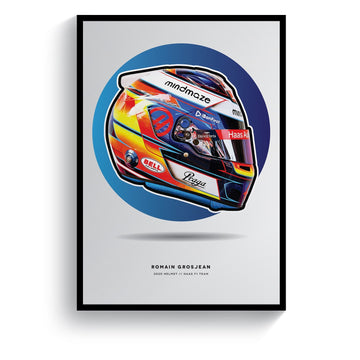 Romain Grosjean 2020 Formula 1 Helmet Print