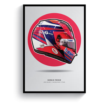 Sergio Perez 2020 Formula 1 Helmet Print