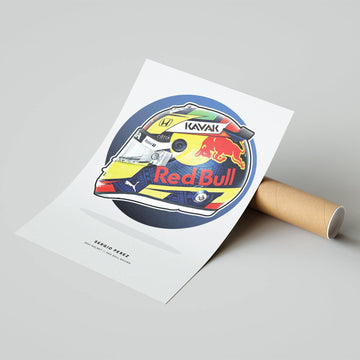 Sergio Perez Formula 1 2021 Helmet Print
