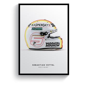 Sebastian Vettel 2019 Formula 1 Helmet Print