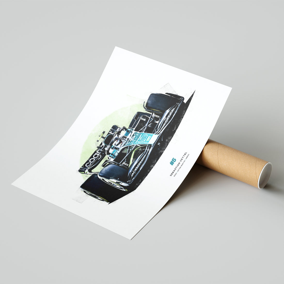 Sebastian Vettel Aston Martin AMR22 2022 Formula 1 Car Print