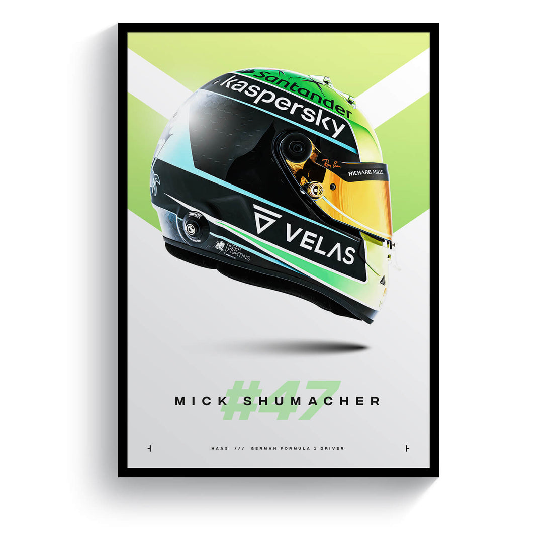 Mick Schumacher print in black frame