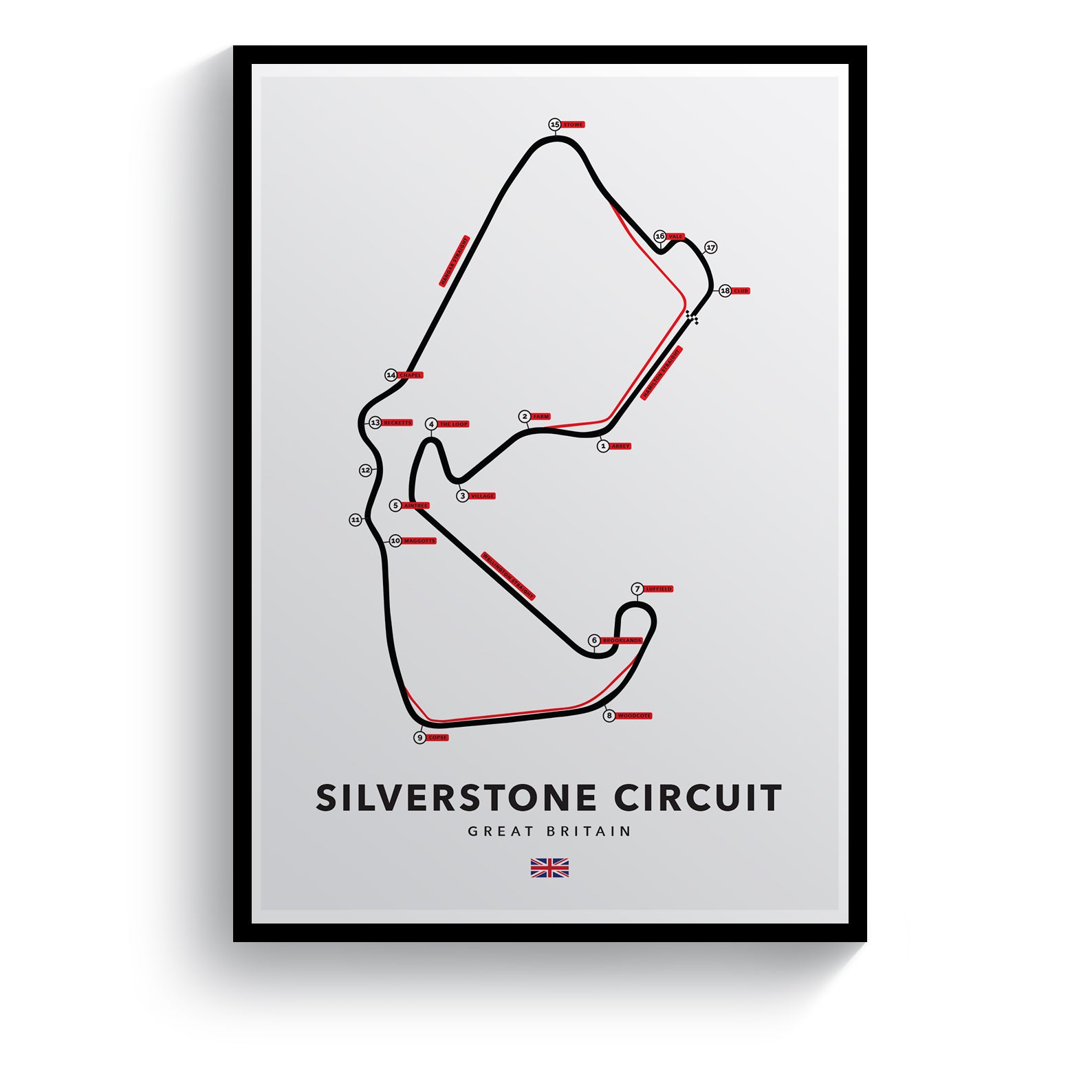 Silverstone Print Silverstone British Racing Circuit Print