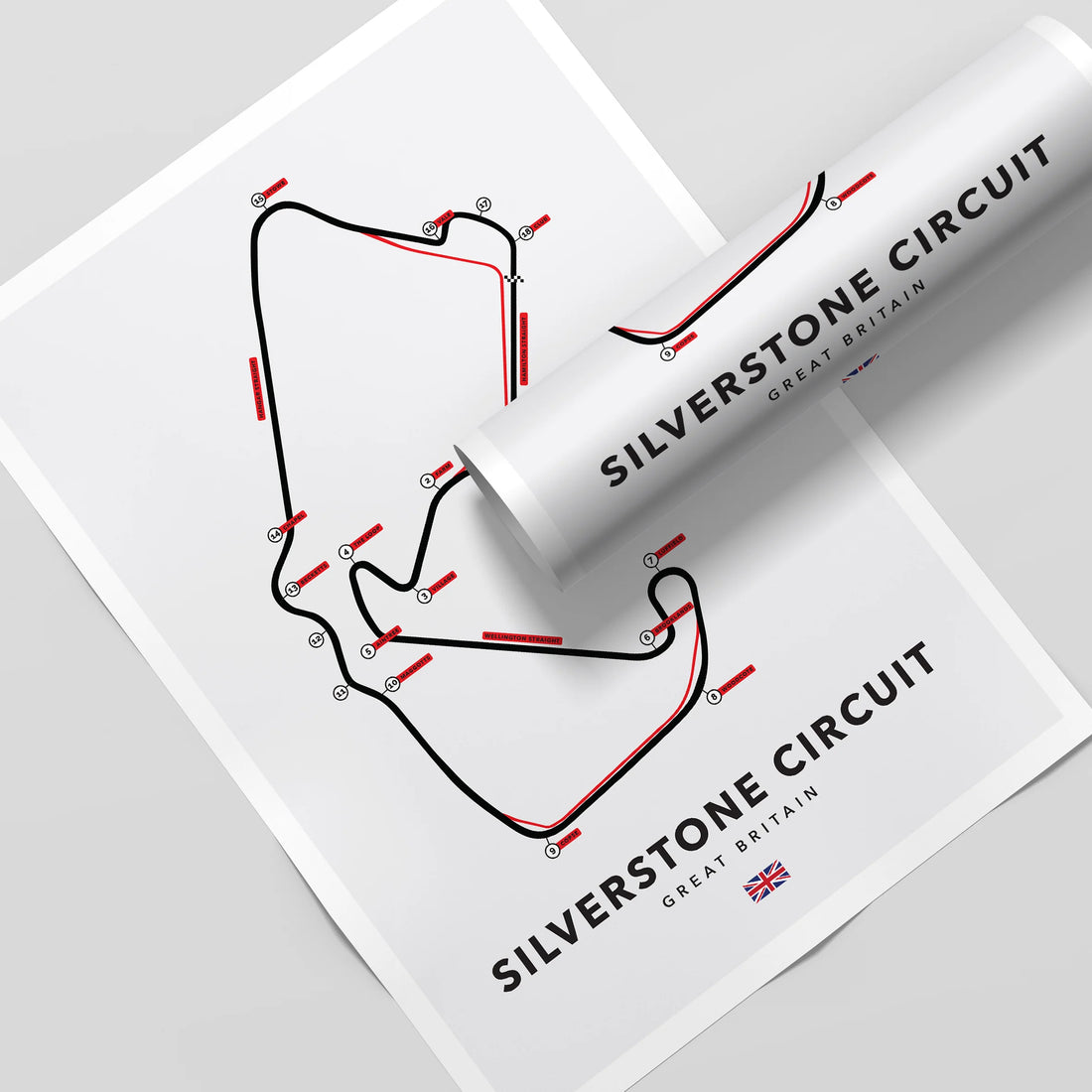 Silverstone British Racing Circuit Print