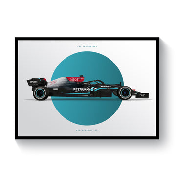 Valtteri Bottas Mercedes W12 2021 Formula 1 Car Print