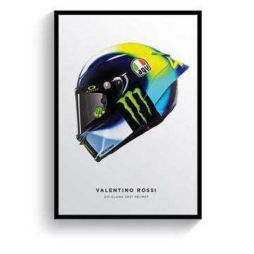 Valentino Rossi 2021 MotoGP Helmet Print