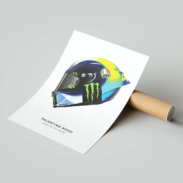 Valentino Rossi 2021 MotoGP Helmet Print