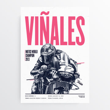 Maverick Vinales 2019 MotoGP Rider Print