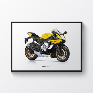 Yamaha YZF-R1 Kenny Roberts Edition Motorcycle Print
