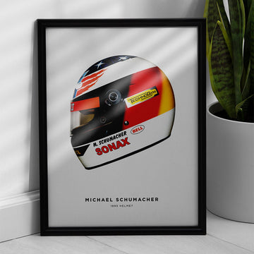 Michael Schumacher, 1995 Formula 1 Helmet Print