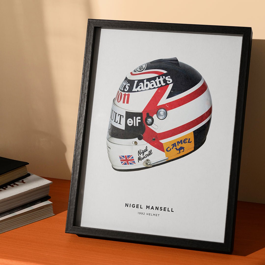 Nigel Mansell, 1992 Formula 1 Helmet Print
