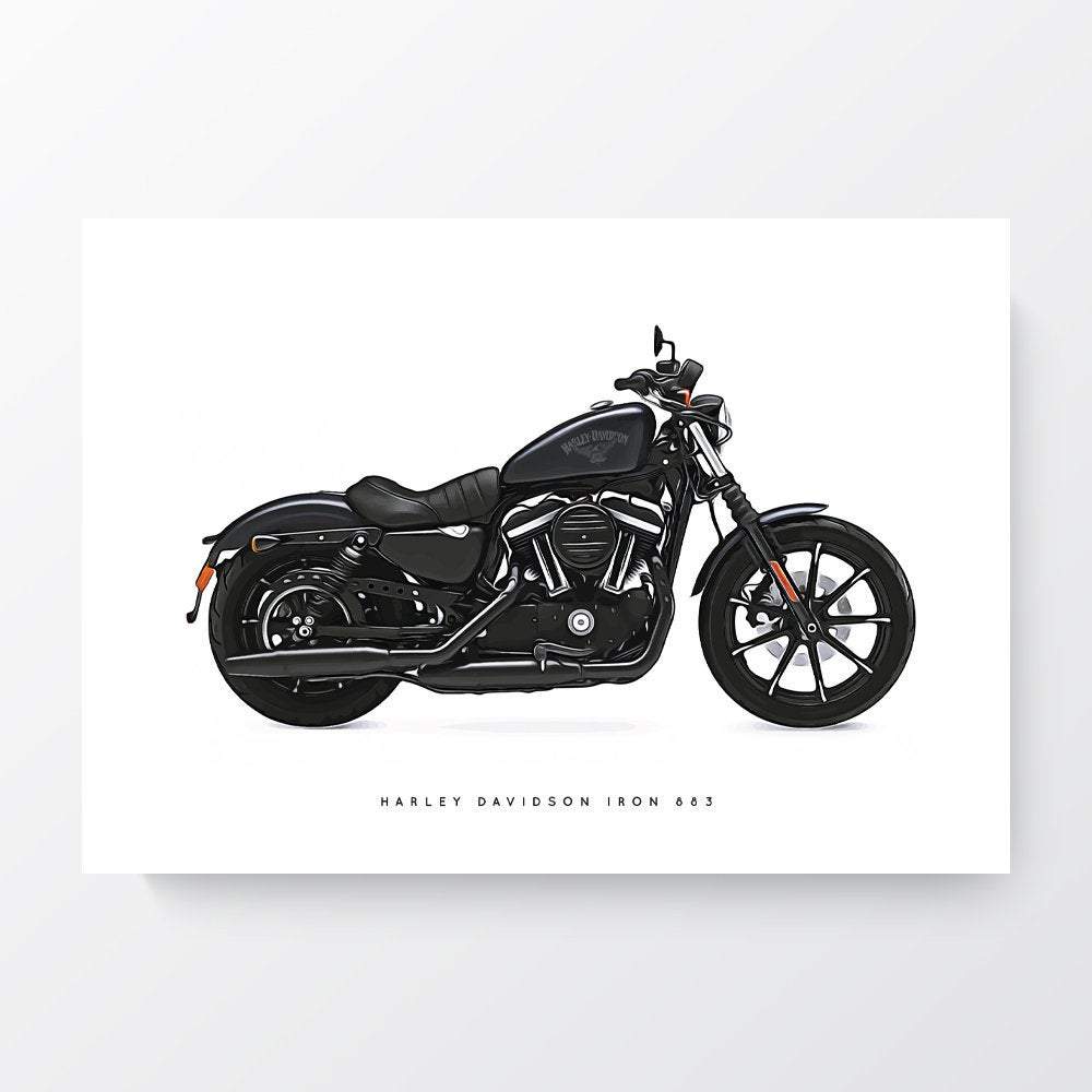 Harley Davidson Iron 883 Motorcycle Print - Pit Lane Prints