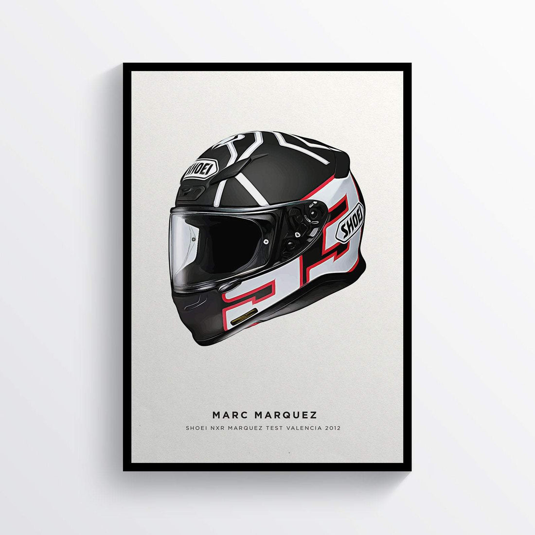 Marc Marquez Valencia 2019 MotoGP Helmet Print - Pit Lane Prints