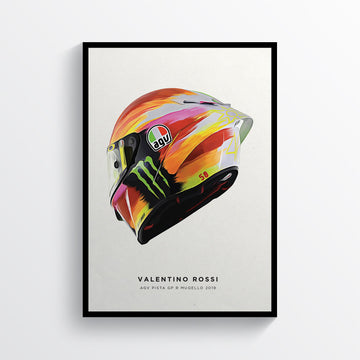 Valentino Rossi Mugello 2019 MotoGP Helmet Print