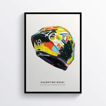 Valentino Rossi Winter Test 2019 MotoGP Helmet Print