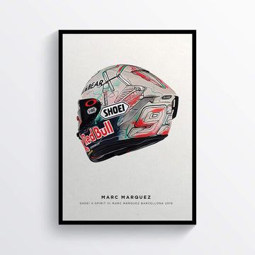 Marc Marquez Barcelona 2019 MotoGP Helmet Print