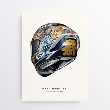 Marc Marquez Motegi 2019 MotoGP Helmet Print